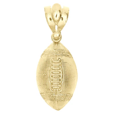 10K желтое золото бриллиант огранки 3D Sports футбол заявление подвеска 1,50» подвеска - Изображение 1 из 4