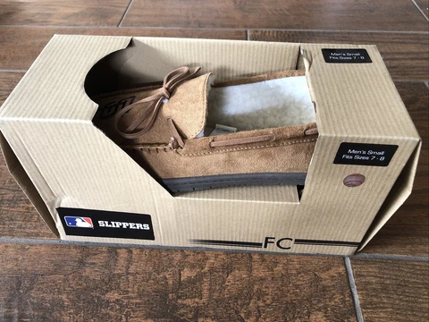 San Francisco Giants MLB Moccasin Slipper Tan Size 7-8 Cover