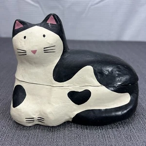Vintage 1989 Hallmark Paper Mache Set 3 Nesting Cats By Christine Foederer READ - Picture 1 of 24