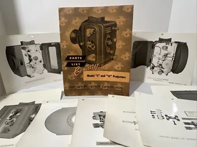1951 CENTURY Model C & CC Projectors Parts List Catalog + 8 High Gloss Photos! - Image 1 of 4