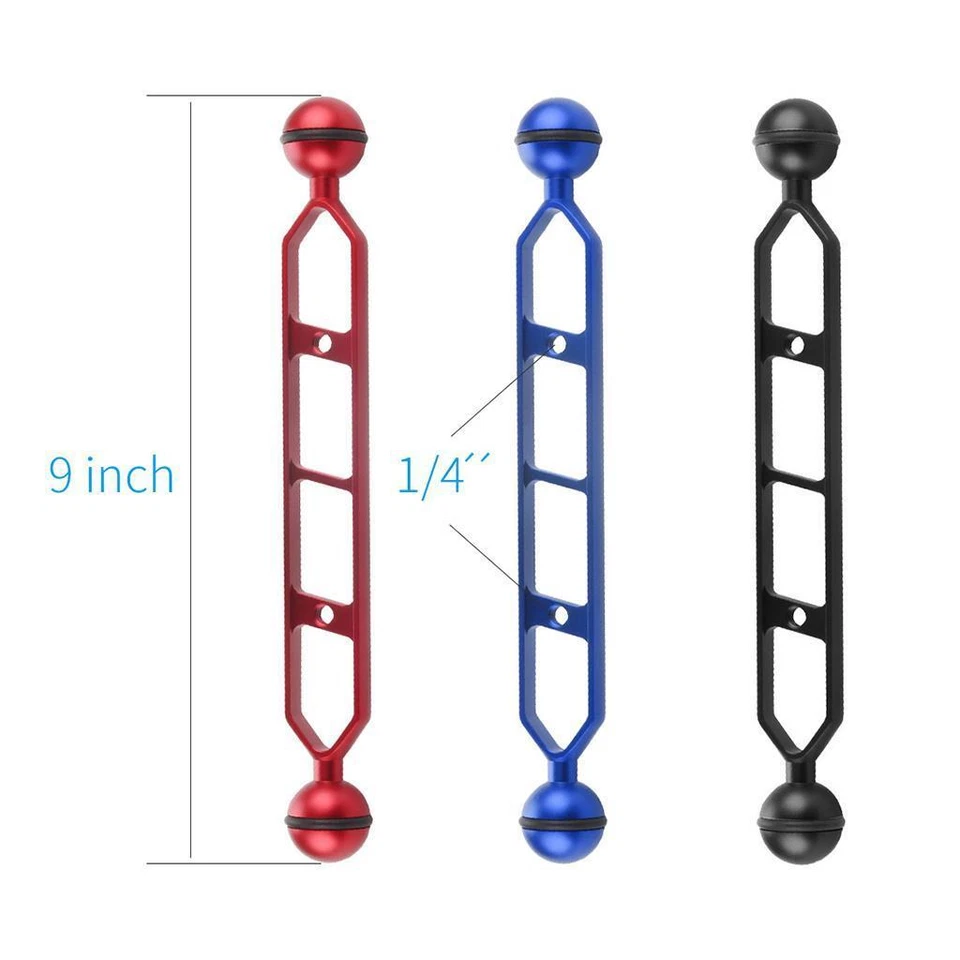 CNC Ball Head Butterfly Clip 9" Light Arm for    Action Camera - Image 1 of 1