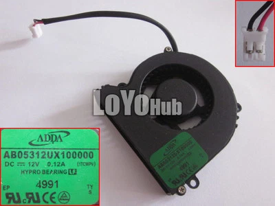 NEW ADDA AB05312UX100000 1TCW 12V 0.12A 2-Pin Server Blower Cooling fan HYPRO - Image 1 of 4