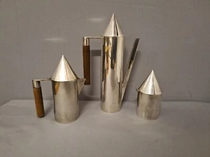 Vintage Design Coffee Service, Metal Silver Plated - Picture 1 of 10