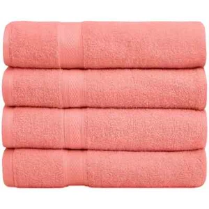 4-12 Pack Luxury Bath Towels Peach Combed Cotton Highly Absorbent 27x54 500 GSM - Picture 1 of 3