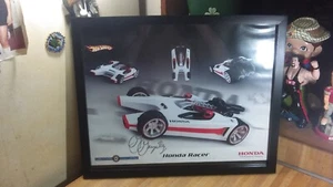 Hot Wheels Honda Racer Guillermo Gonzalez Autograph Framed Poster,117/1500,vg! - Picture 1 of 7