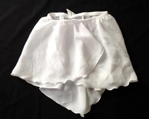 Niñas Niño Body Wrappers Blanco Baile Ballet Entrecruzado Falda Asimétrica S M - Imagen 1 de 2