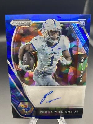 Pooka Williams Jr. 2021 Panini Prizm Draft Picks Blue Prizm Auto /75 - Image 1 of 2