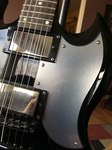 Brushed Silver Pickguard for Epiphone Tony Iommi G400 Early Version  - Picture 1 of 10