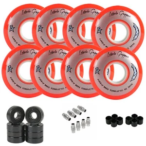 Labeda Gripper Roller Hockey Wheels + Hybrid Ceramic Bearings Red 59mm 74A - Picture 1 of 4