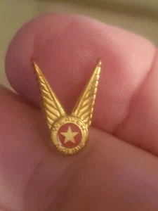 De colección Raro Sombrero Solapa Corbata Pin Tejedor Aerolíneas Aviación Piloto Doble Alas - Imagen 1 de 5