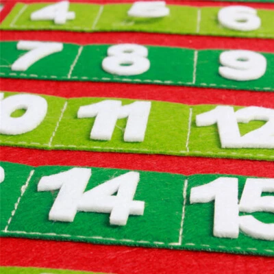 Santa Claus Snowman Christmas Advent Calendar Home Wall Hanging Decoration FW - Image 1 of 4