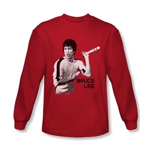 Bruce Lee Nunchucks Adult Long Sleeve T-Shirt Sizes- S-2X New - Picture 1 of 1