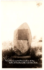 Postcard RPPC Pere Marquette Stone Marker Ludington, MI - Picture 1 of 2