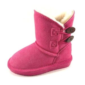 BearPaw Rosaline Party Pink Toddler Suede Sheepskin/Wool  Boot
