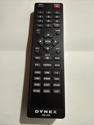 Dynex Insignia Remote ZRC-400 DXRC02A12 DXRC01A13 RC7010A ZRC400 - Image 1 of 4