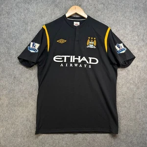 Camiseta de fútbol visitante Manchester City talla L Umbro negra 2009/2010 Premier League - Imagen 1 de 15