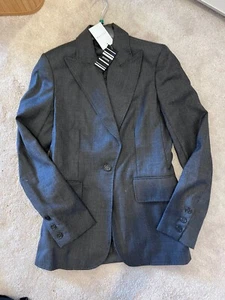 Joseph Kristina Galles Blazer / Jacket In Dark Grey. Small -100% Wool RRP £675! - Picture 1 of 12