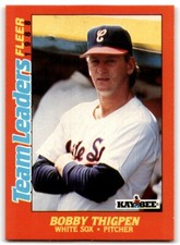 1988 FLEER KAY BEE TEAM LEADERS BOBBY THIGPEN CHICAGO WHITE SOX #42