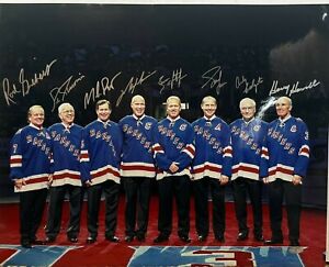 New York Rangers Legends Multi Signed 16x20 Photo Mark Messier Mike Richter COA