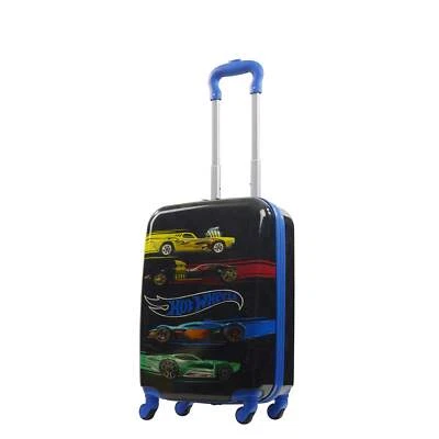 FUL LUGGAGE Hot Wheels 20.5" Black Kids Spinner Carry-on Luggage
