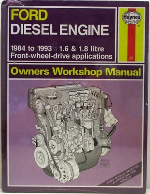 Haynes - Ford Diesel Engine 1984A 1993 Propietario Manual de Taller - Usado - Imagen 1 de 4