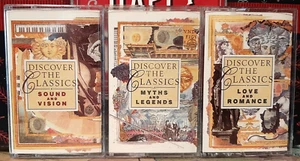 DISCOVER THE CLASSICS 3-CASSETTES: LOVE & ROMANCE MYTHS & LEGENDS SOUND & VISION - Picture 1 of 4