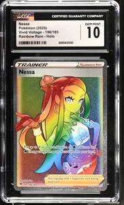 2020 Pokemon Nessa #196/185 Rainbow Rare CGC 10 - Bild 1 von 2
