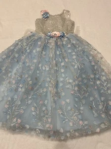 Girls Partywear Bollywood Style - Light Blue - Size - 6 to 7 - Picture 1 of 7