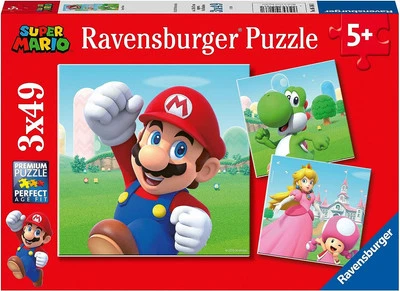 Ravensburger Super Mario Jigsaw Puzzle 3x49pc  - Image 1 of 4