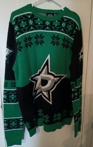 NHL Auténtico Oficial Dallas Stars Hockey Navidad Suéter Verde/Negro Talla XL - Imagen 1 de 7