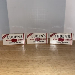 VINTAGE NEW 1980s 3 x 15 CT. BOXES LUDEN'S WILD CHERRY COUGH DROPS NOS SEALED - Picture 1 of 16