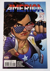 America #1 - Joe Quniones - America Chávez 1ª Serie Solo Firmada por Gabby Rivera - Imagen 1 de 15