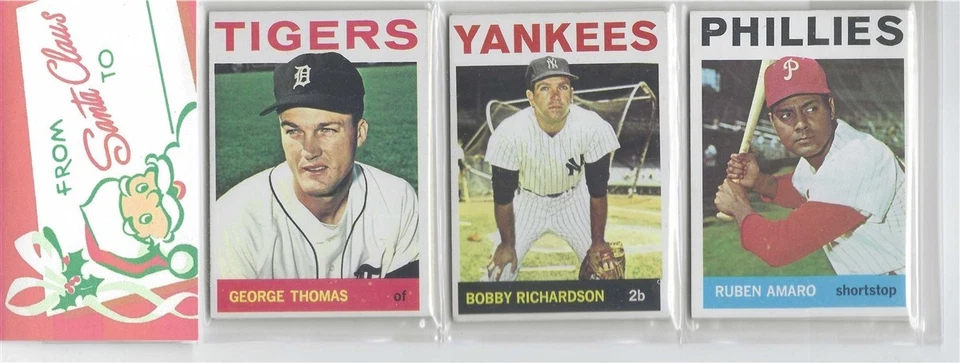 1964 Topps 12 Card Holiday Design Baseball Rack Pack...Bobby Richardson - Image 1 of 1