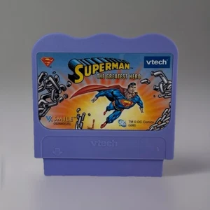 VTECH SuperMan The Greatest Hero Game Cartridge VSmile Learning Super Man DC - Picture 1 of 3