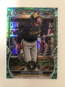 2023 Bowman Chrome Jackson Chourio #BCP-76 Aqua Lunar Refractor /125 - TCCCX - Picture 1 of 2