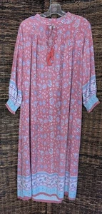 Maxi Vestido Floral Natural Life Dara Manga Larga Para Mujer Pequeño Rosa Talla Grande Boho - Imagen 1 de 11