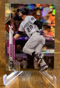 2020 Topps Chrome Prism Refractor #174 Nolan Arenado Colorado Rockies D1 - Picture 1 of 4
