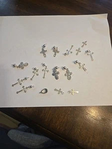Big Lot Of Crosses Jewerly Making Supplies - Picture 1 of 5