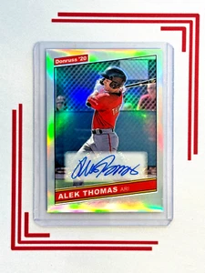 Panini Donruss Optic '20 2020 retro 1986 Signatures Holo Prizm Alek Thomas automático - Imagen 1 de 2