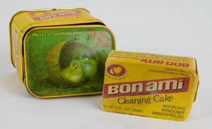 Collectible Tin ~ BON AMI SCOURING SOAP ~ Hasn't Scratched Yet! Two Chicks NOS - Picture 1 of 7