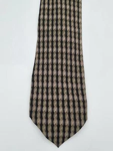 Corbata Dockers Khakis para hombre oliva/dorado patrón geométrico seda 57"x4" - nueva sin etiquetas - Imagen 1 de 3