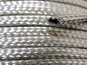 Tubular Braided Shield Tinned Copper Wire 1/4" Wide Ground Strap USA 250' FT - Picture 1 of 1