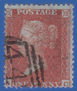 W13 GB QV 1855 1d RED BROWN PLATE 17 GC SGC6 GU - Picture 1 of 2