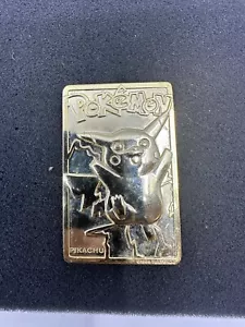 Pokémon 1999 23k Gold Plated Trading Card Burger King Promo - Picture 1 of 4