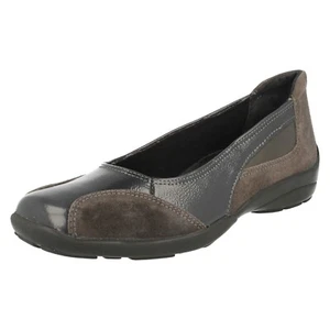 Mujer Easy B Corte Ancho Zapato Plano Ripon - Imagen 1 de 19