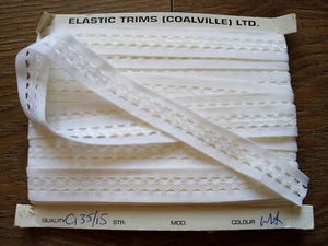 Bra Knicker Lingerie Making Strap Elastic Satin Semi Sheen Plush Back White 20mm - Picture 1 of 2