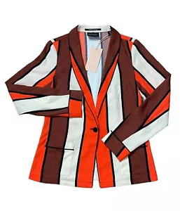 Scotch & Soda Jacket Womens XS Striped Chiffon Long Sleeve Blazer Sport Coat - Picture 1 of 15