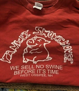 Vintage Yankee Smokehouse Ossipee New Hampshire Tshirt L Bbq Restaurant Nh Shirt - Bild 1 von 5