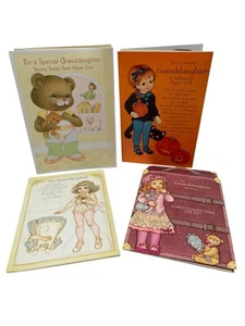 (4) Vintage GRANDDAUGHTER Paper Doll Greeting Cards Lot HALLOWEEN BIRTHDAY - Picture 1 of 20
