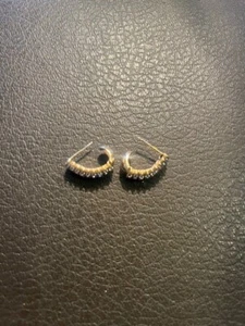 14k Gold and Diamond Earrings, 54 Diamonds, Total Weight 5.2 Grams - Picture 1 of 6